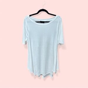 Lane Bryant Perfect Sleeve Max Swing Top Size 10/12 | White NWOT - Summer Vibes